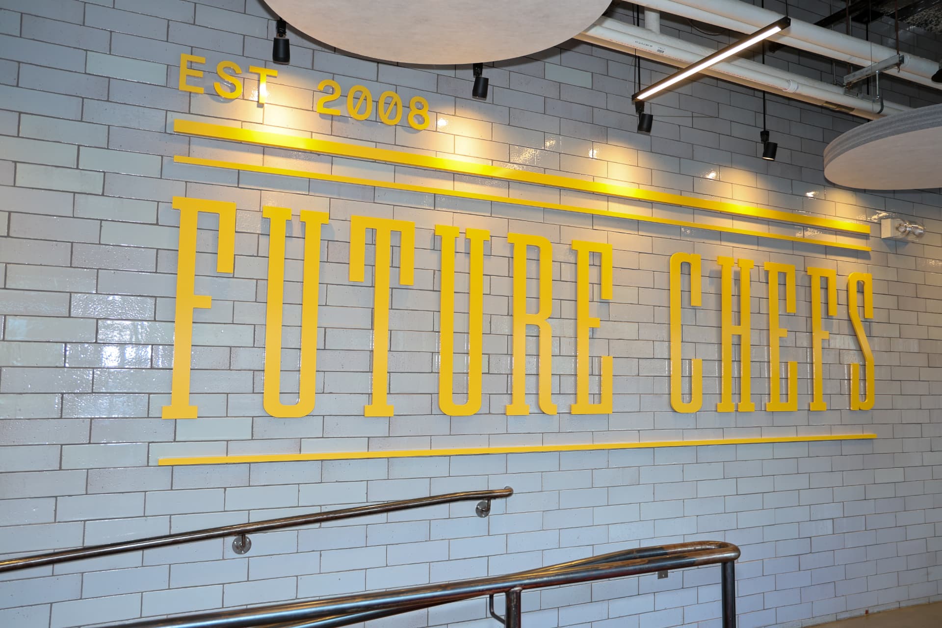 Future Chefs branded wall at a corporate event
