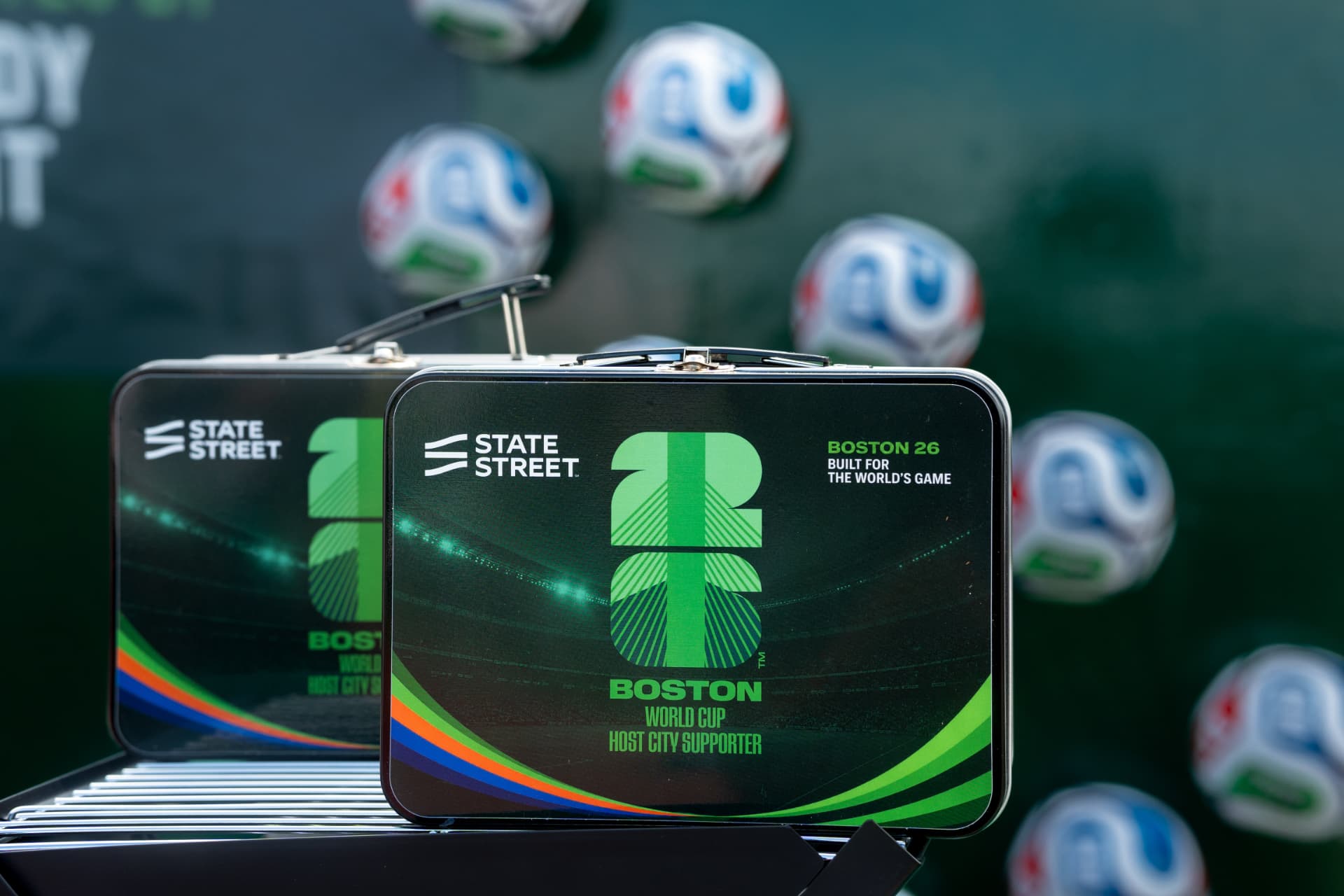 Custom branded lunchboxes at a State Street corporate event